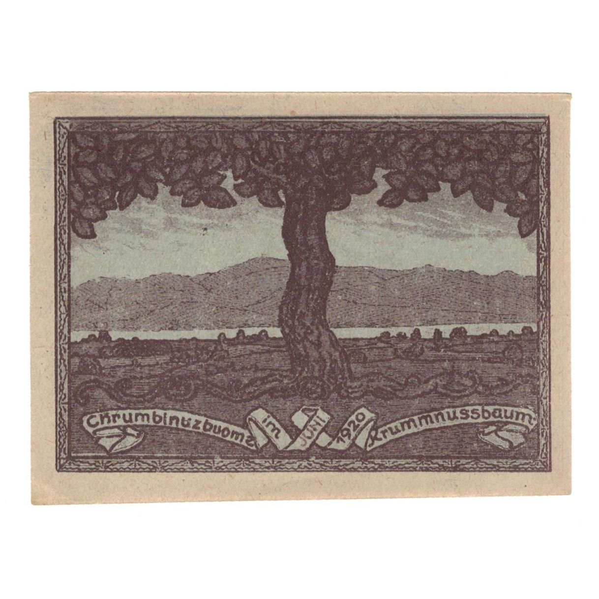 Geldschein, Österreich, Krumnussbaum N.Ö. Gemeinde, 10 Heller, paysage, 1920