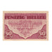 Geldschein, Österreich, Parz O.Ö. Gemeinde, 50 Heller, paysage, 1920