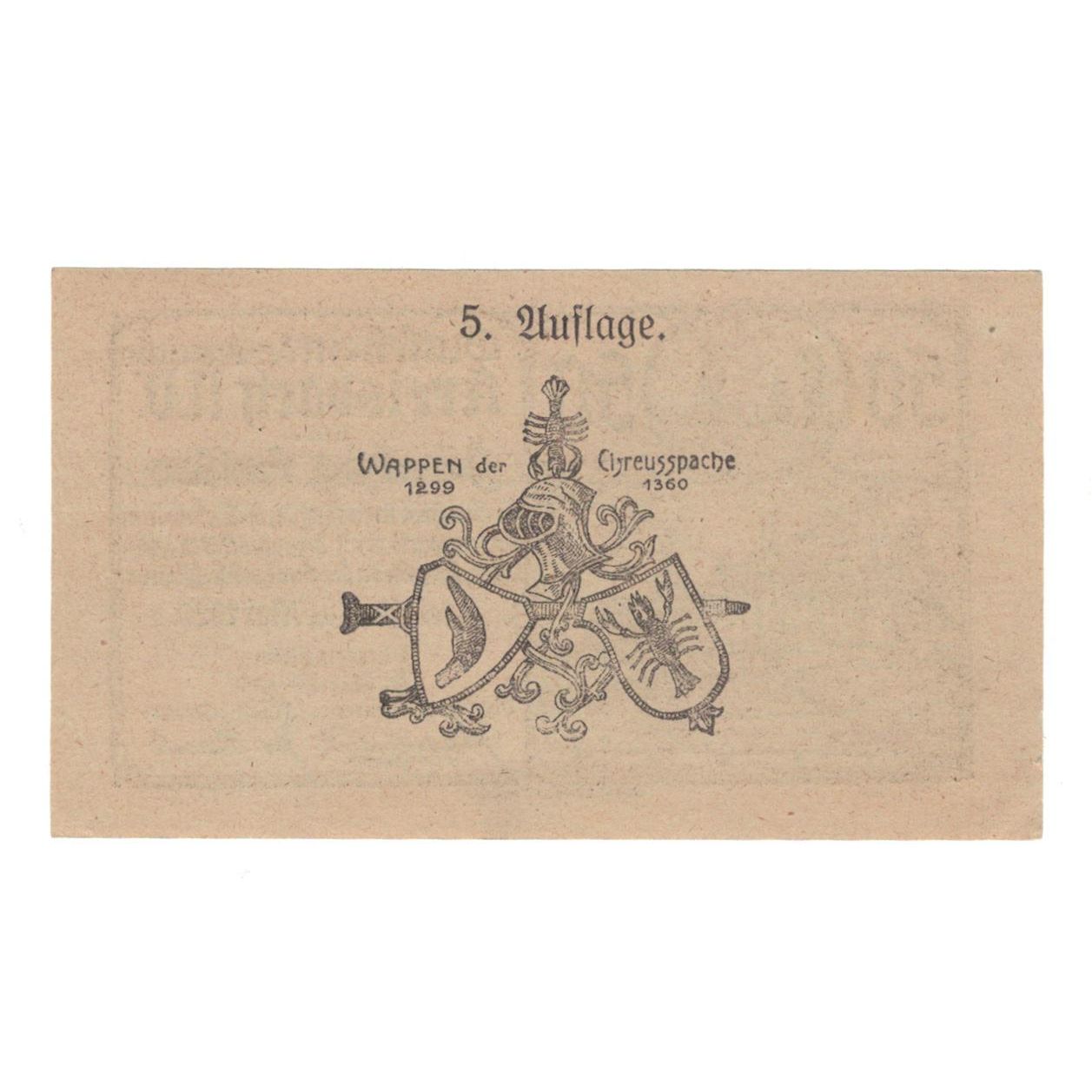 Geldschein, Österreich, Kreisbach, 50 Heller, Blason, 1920, 1920-12-31, VZ