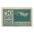 Geldschein, Österreich, Mondsee O.Ö. Marktgemeinde, 50 Heller, Blason, 1920