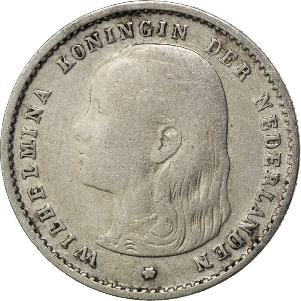Netherlands, Wilhelmina I, 10 Cents, 1894, Silver, VF(30-35), KM:116