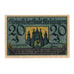 Geldschein, Deutschland, Meiningen Stadt, 20 Pfennig, valeur faciale, 1921
