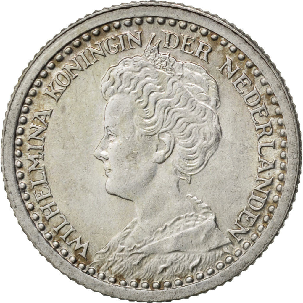 Netherlands, Wilhelmina I, 10 Cents, 1921, Silver, MS(63), KM:145