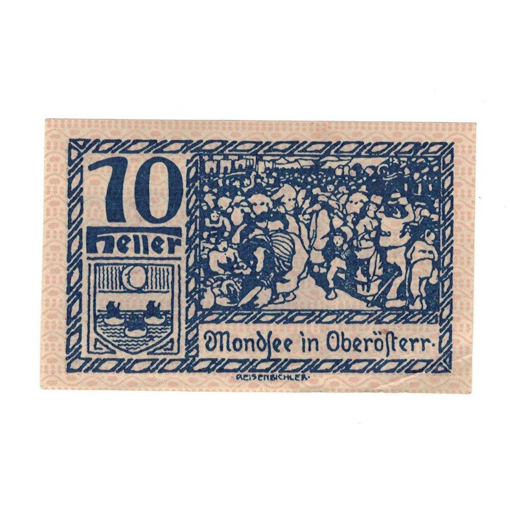 Geldschein, Österreich, Oberösterreich O.Ö. Land, 10 Heller, personnage