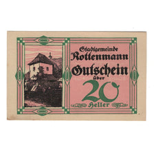 Banknote, Austria, Rottenmann Stmk. Stadtgemeinde, 20 Heller, Texte, 1920