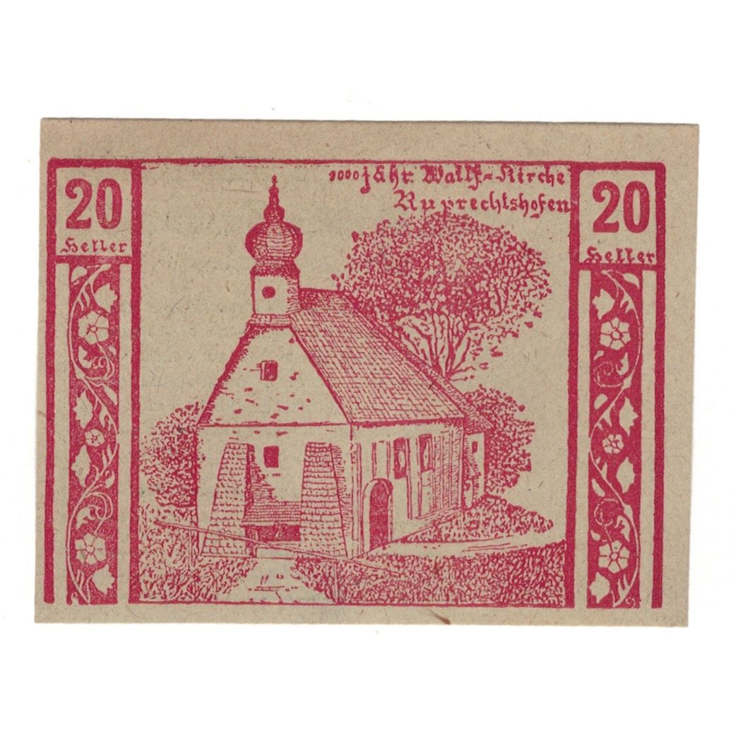Geldschein, Österreich, Niederneukirchen im Traunkreis O.Ö. Gemeinde, 20
