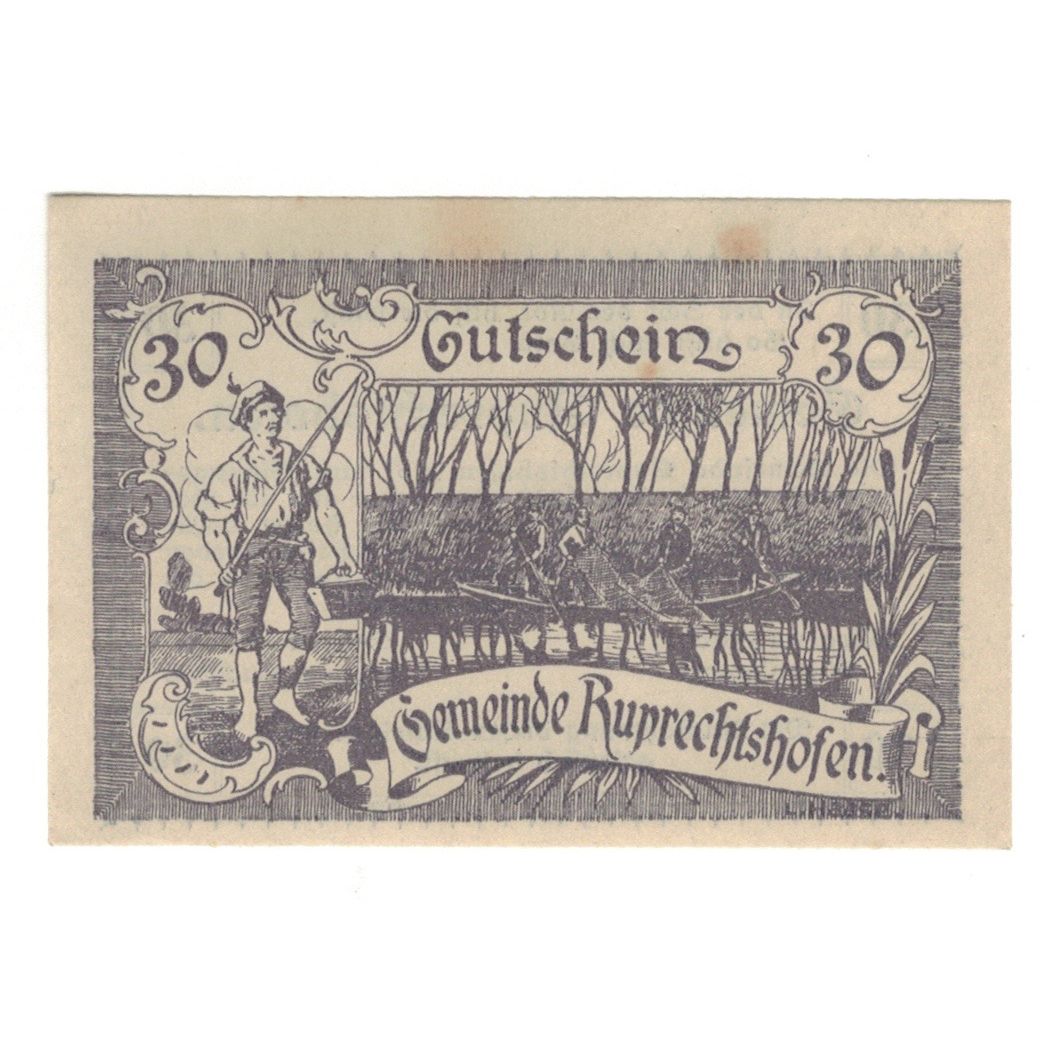 Geldschein, Österreich, Ruprechtshofen, 30 Heller, texte 1, 1920, 1920-02-29