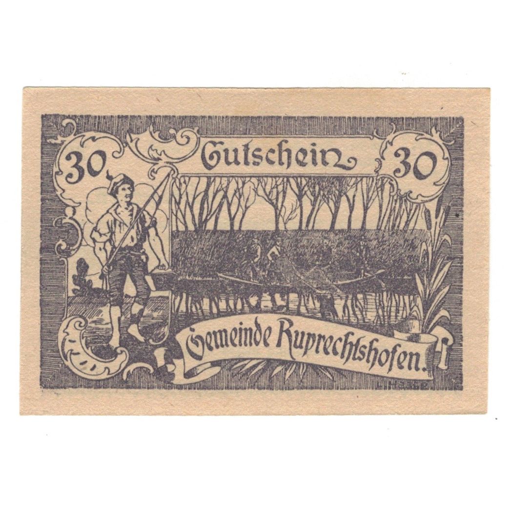 Geldschein, Österreich, Ruprechtshofen, 30 Heller, Texte 4, 1920, 1920-02-29