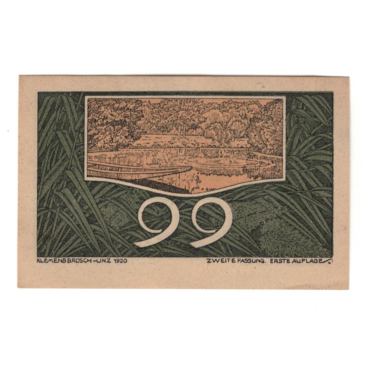 Geldschein, Österreich, St. Georgen an der Gusen O.Ö. Gemeinde, 99 Heller