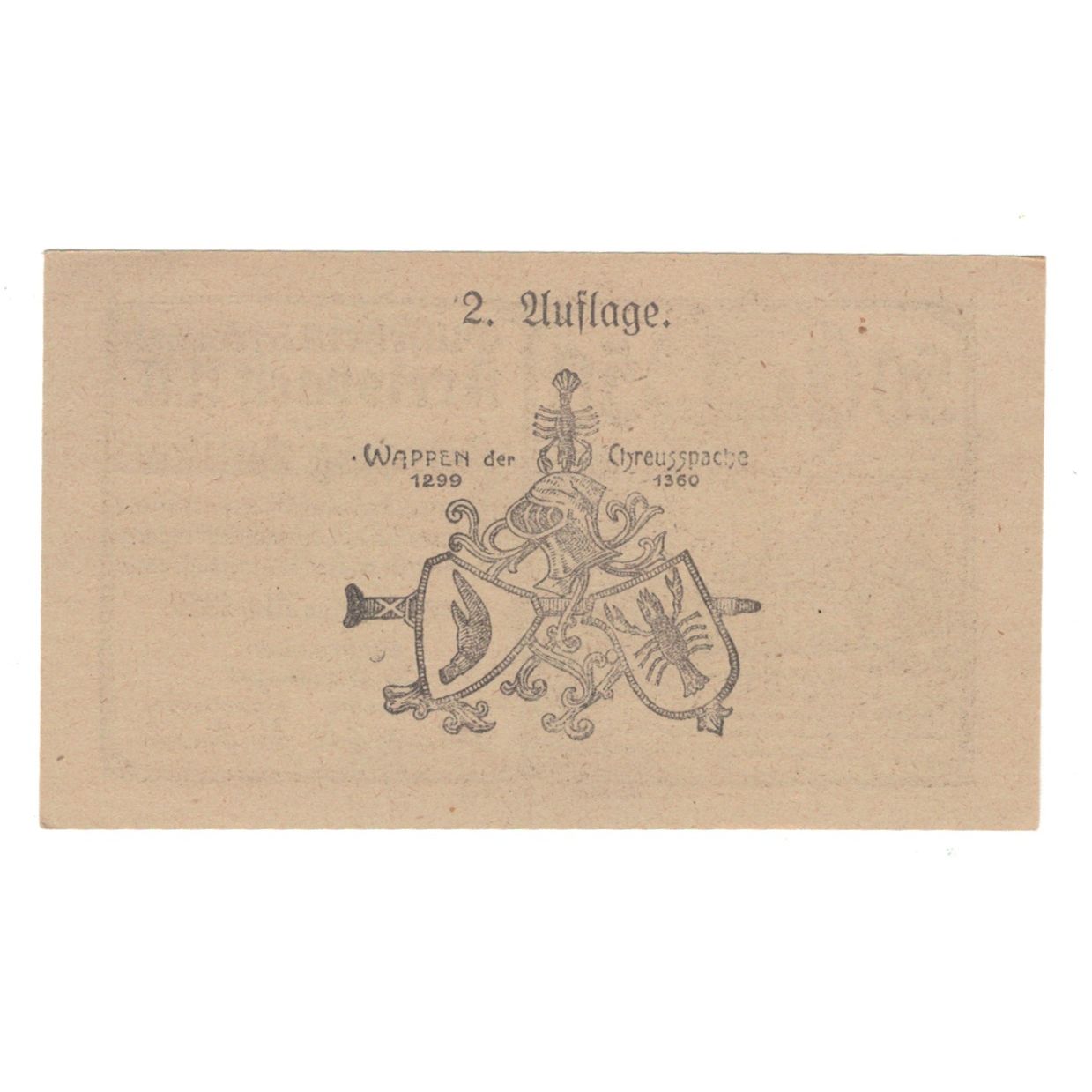 Geldschein, Österreich, Kreisbach, 50 Heller, château, 1920, 1920-12-31, VZ