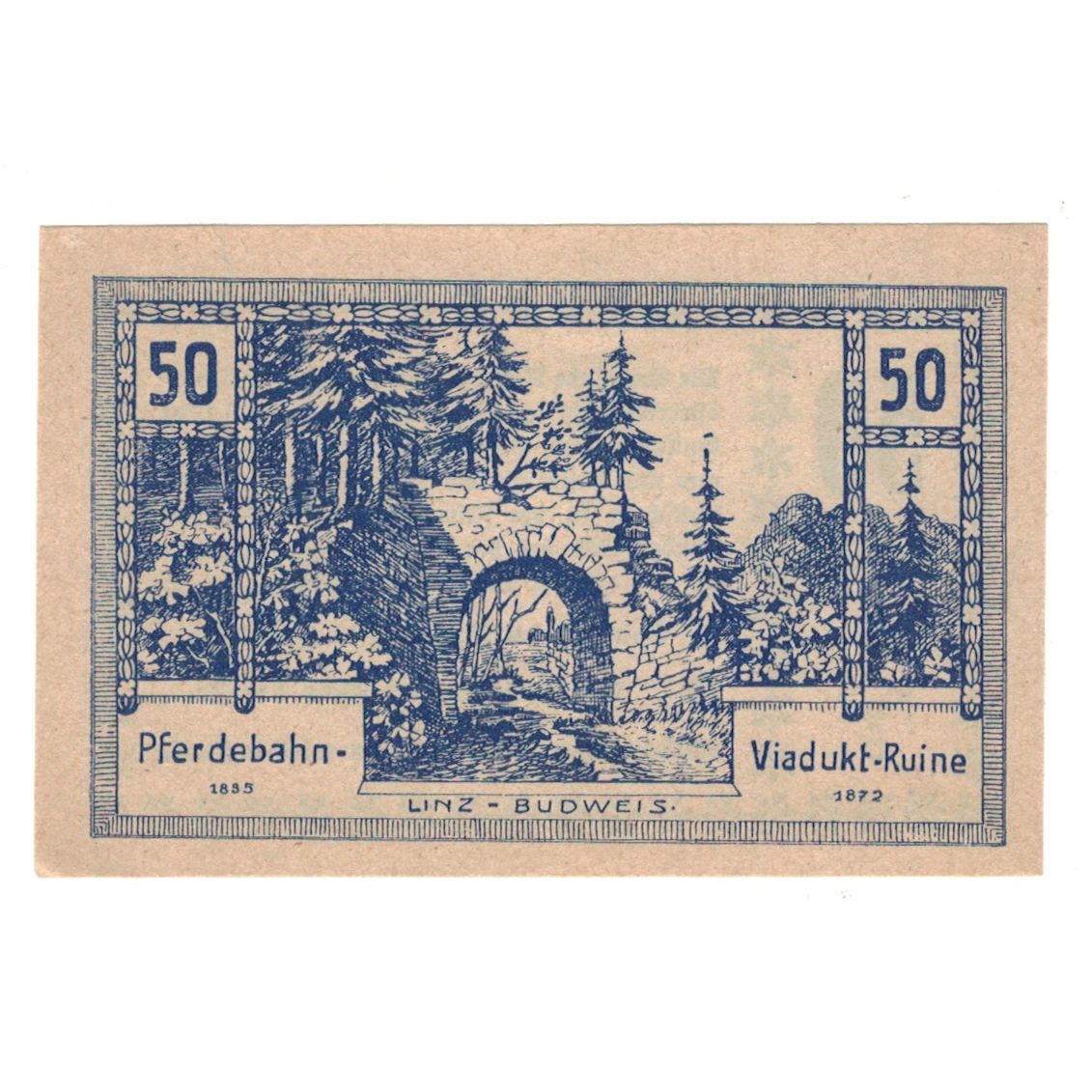 Biljet, Oostenrijk, Rainbach O.Ö. Gemeinde, 50 Heller, Texte, 1920, 1920-12-31