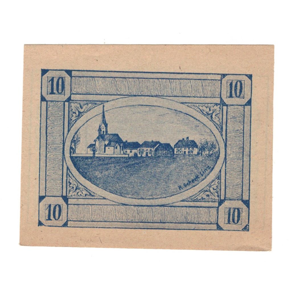 Geldschein, Österreich, Herzogsdorf O.Ö. Gemeinde, 10 Heller, village, 1920