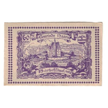 Geldschein, Österreich, Naarn O.Ö. Gemeinde, 60 Heller, château, 1920