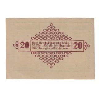 Geldschein, Österreich, Mörschwang O.Ö. Gemeinde, 20 Heller, Graphique 3