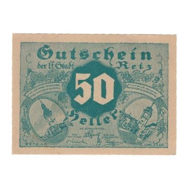 Banknote, Austria, Retz N.Ö. Stadtgemeinde, 50 Heller, Texte, 1920, 1920-09-30