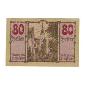 Geldschein, Österreich, Kirchdorf an der Krems O.Ö. Marktgemeinde, 80 Heller