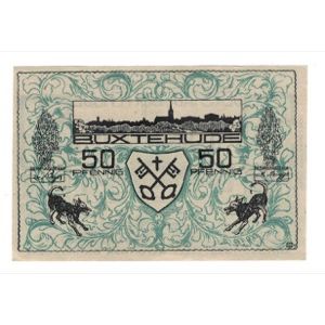 Banknote, Germany, Buxtehude Stadt, 50 Pfennig, Ecusson, 1920, 1920-10-01