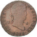 España, Ferdinand VII, 8 Maravedis, 1825, Segovia, Cobre, MBC, KM:486.1