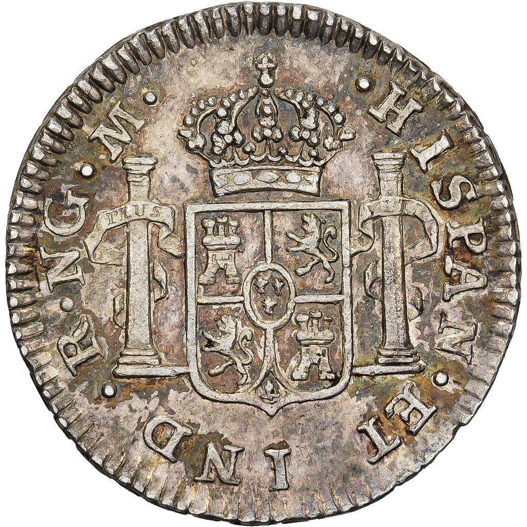 Guatemala, Fernando VII, 1/2 Réal, 1814, Guatemala City, Silver, AU(55-58)