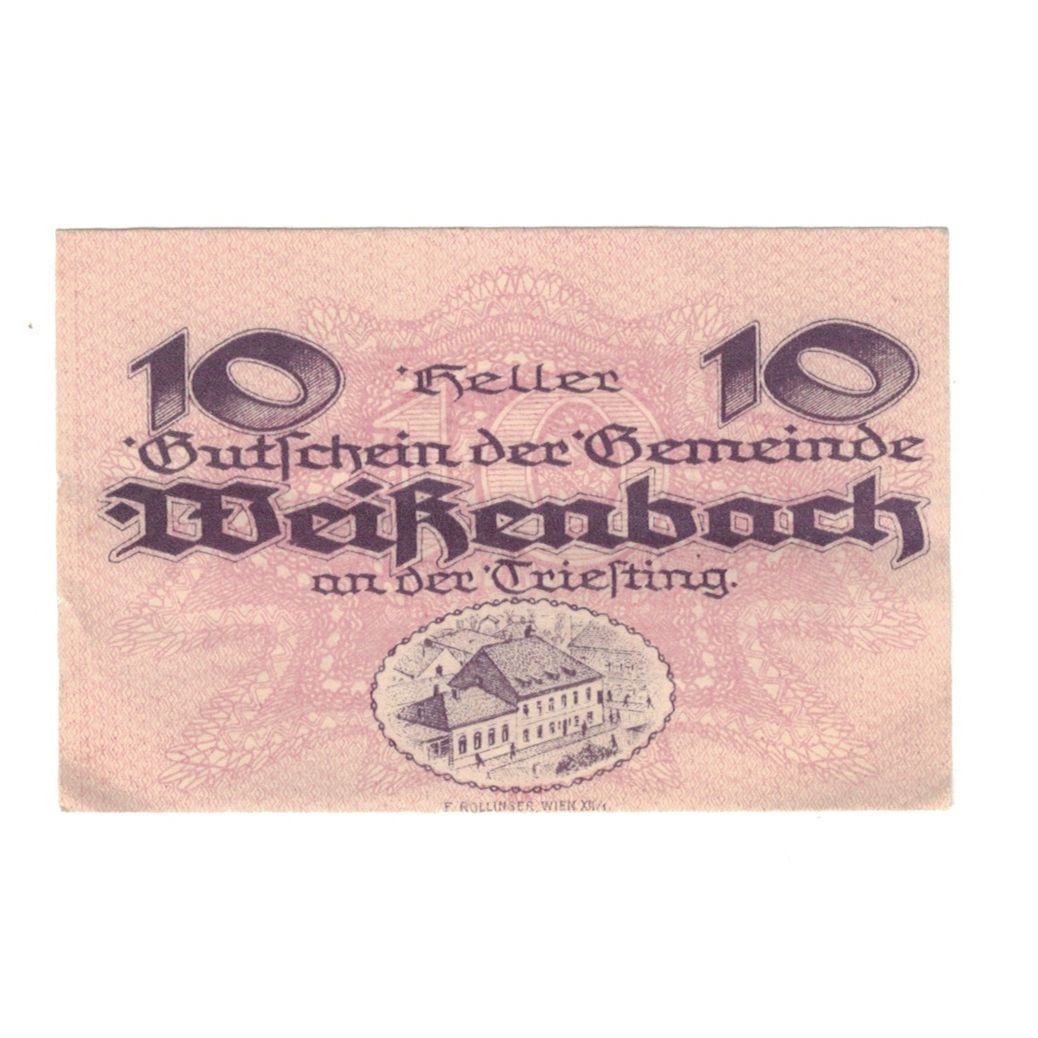 Banconote, Austria, Weißenbach an der Triesting N.Ö. Gemeinde, 10 Heller