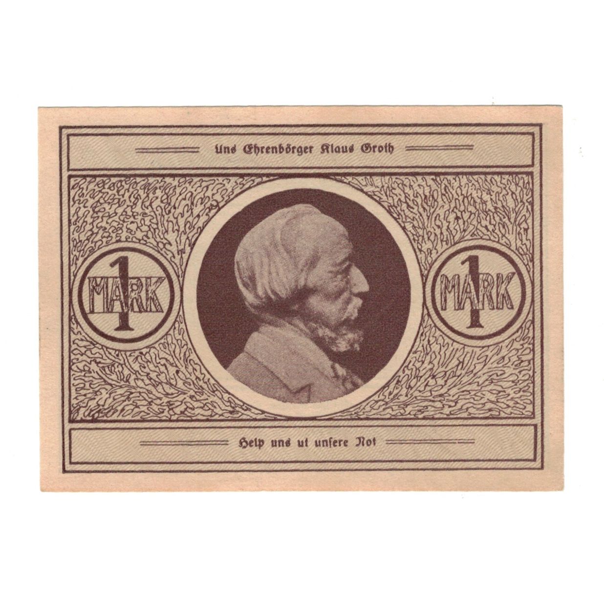 Geldschein, Deutschland, Heide Stadt, 1 Mark, personnage, 1921, VZ, Mehl:588.1