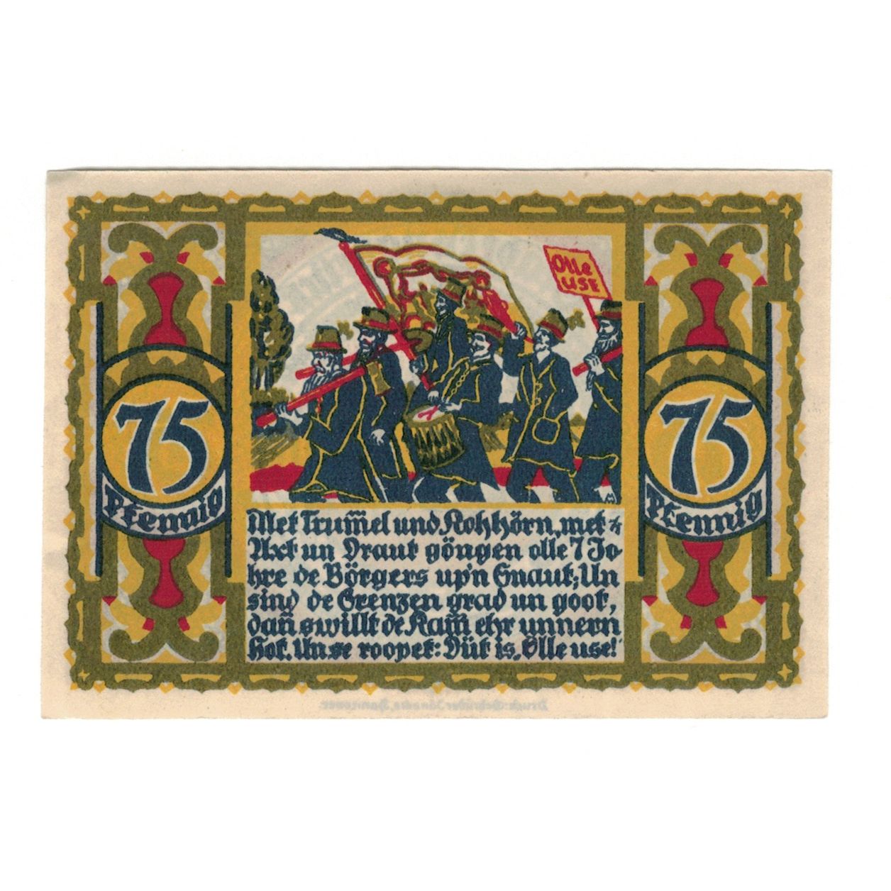 Banknot, Niemcy, Osnabrück Stadt, 10 Pfennig, personnage, 1921, 1921-07-01