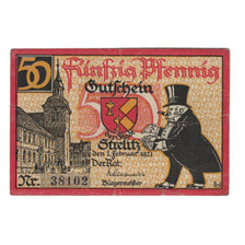 Banknote, Germany, Strelitz Stadt, 50 Pfennig, personnage, 1921, 1921-02-01