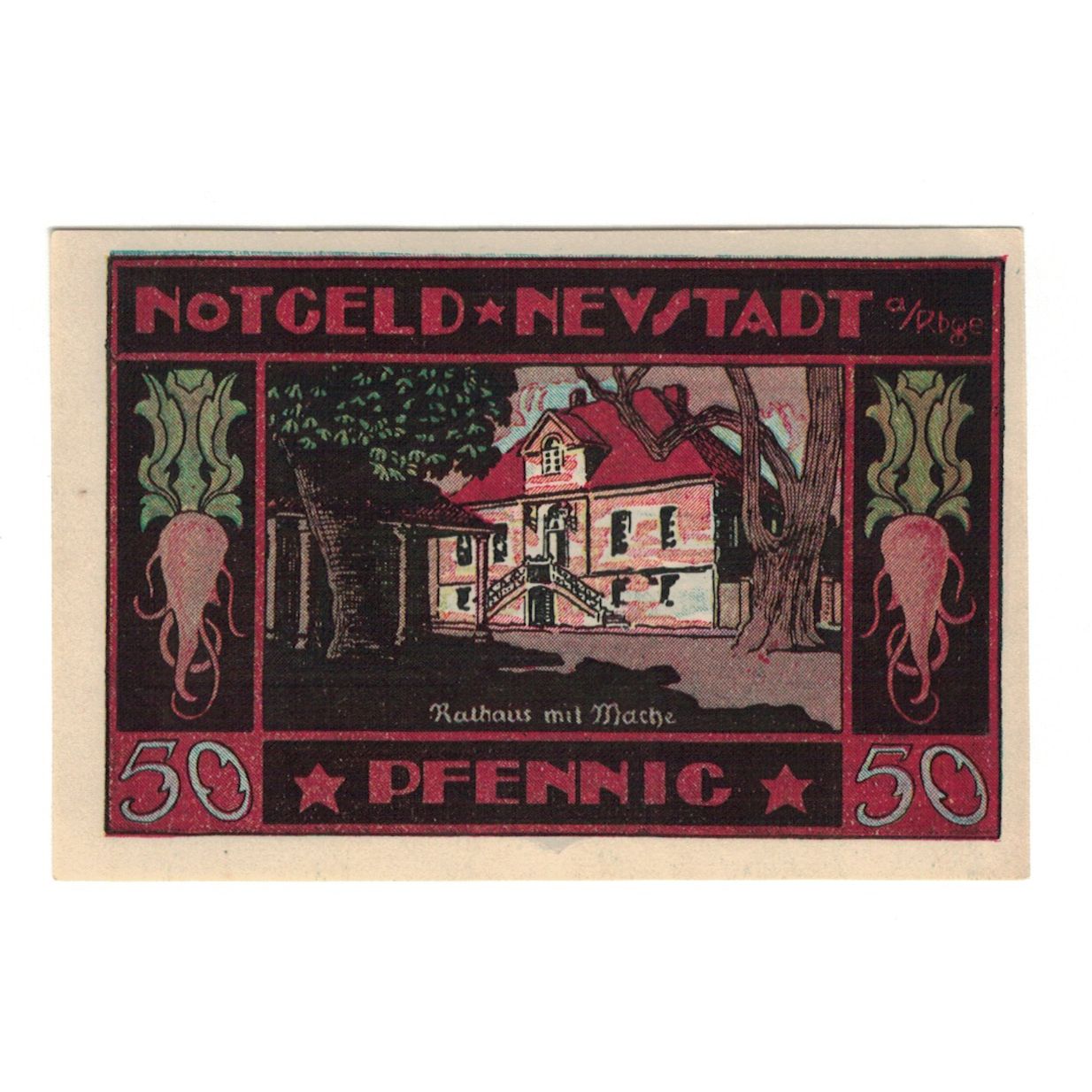 Banknote, Germany, 50 Pfennig, Batiment, 1921, 1922/02/01, AU(55-58), Mehl:967.1