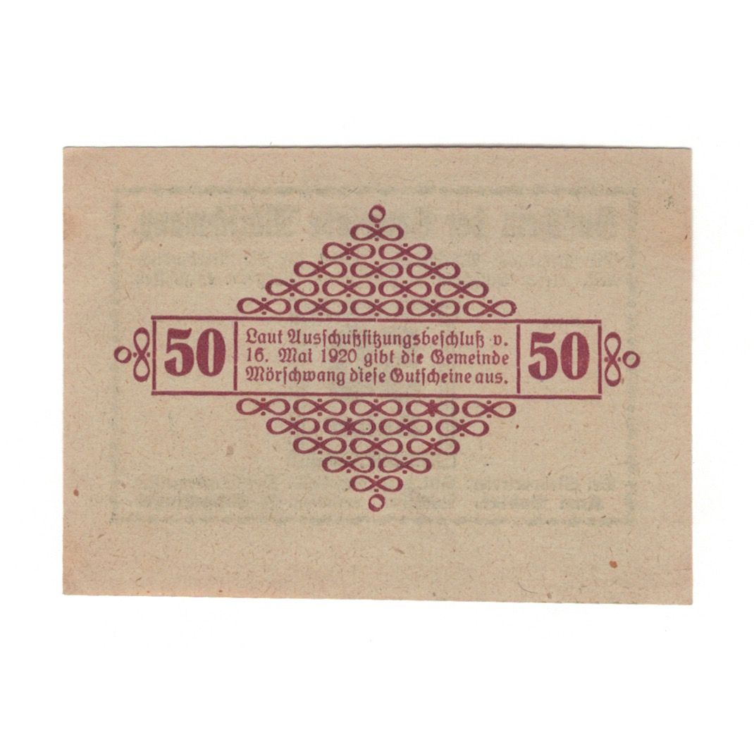 Banknot, Austria, Tumeltsham O.Ö. Gemeinde, 50 Heller, Texte, 1920, 1920-12-31