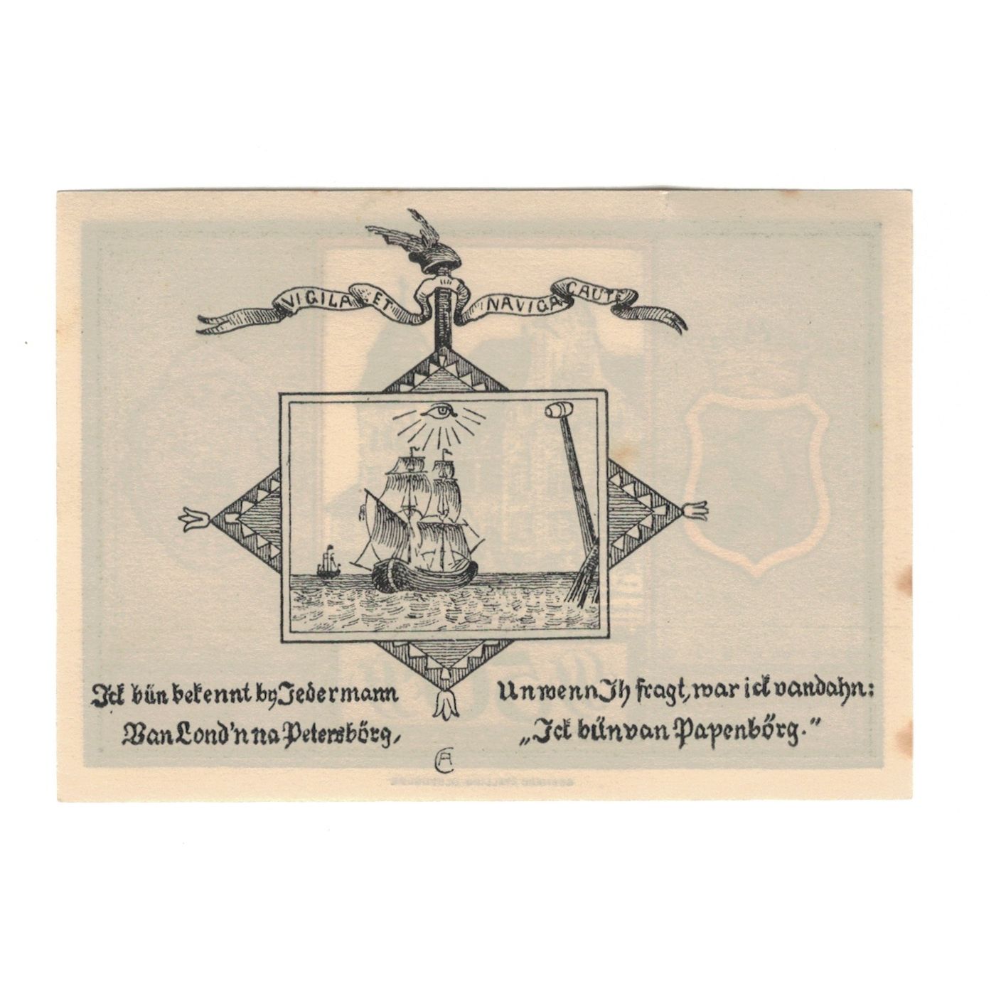 Billete, Alemania, Papenburg Stadt, 50 Pfennig, Batiment, 1921, 1921-11-14, EBC