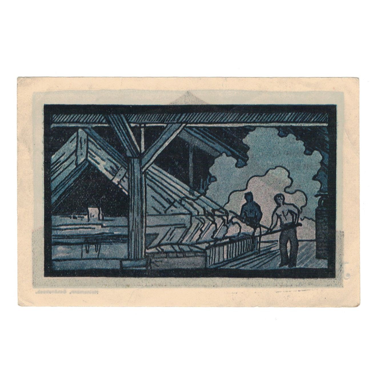 Nota, Alemanha, Schönebeck a.d Elbe, 75 Pfennig, personnage, 1921, AU(55-58)