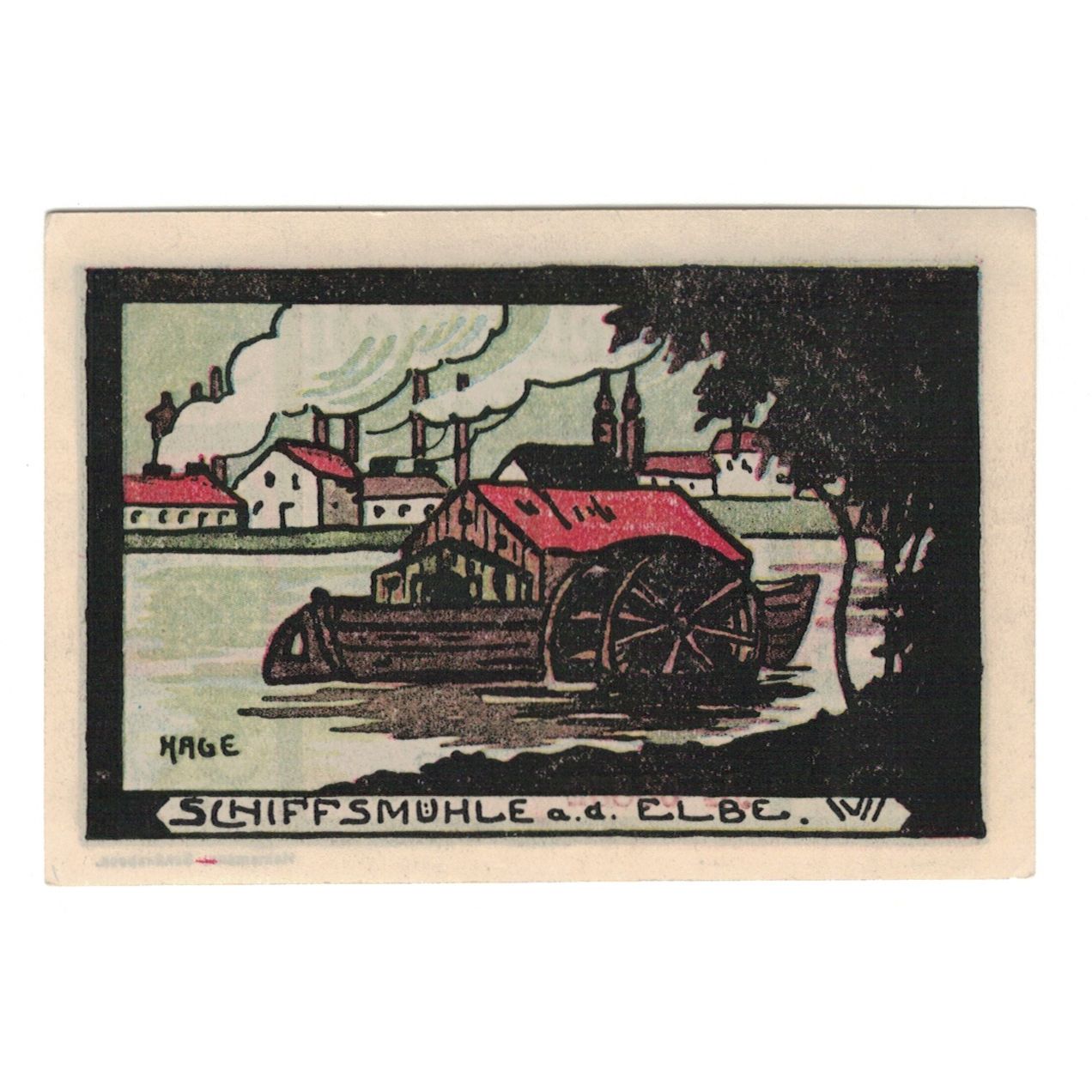 Banknote, Germany, Schönebeck a.d Elbe, 50 Pfennig, personnage, 1921