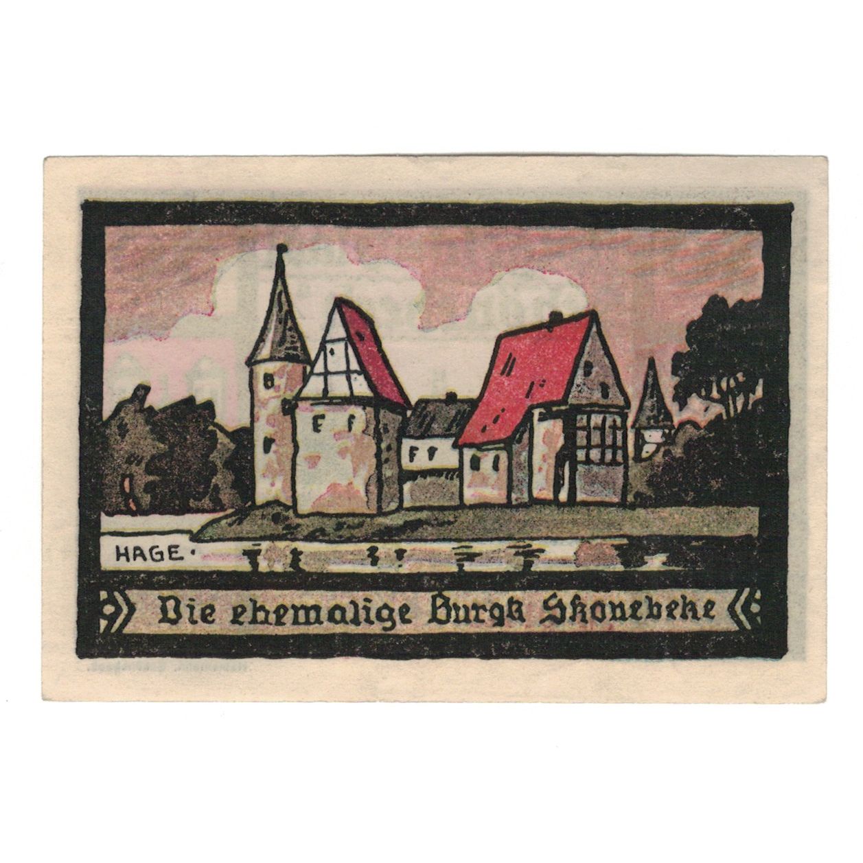 Banknote, Germany, Schönebeck a.d Elbe, 50 Pfennig, paysage, 1921, AU(55-58)