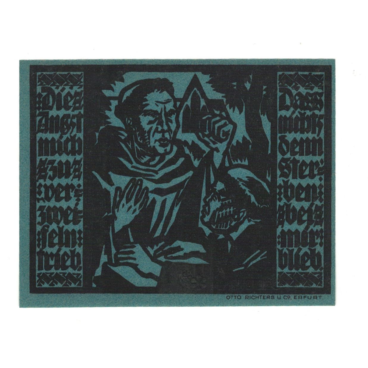 Biljet, Duitsland, Erfurt Stadt, 50 Pfennig, personnage, 1921, 1921-04-07, SUP