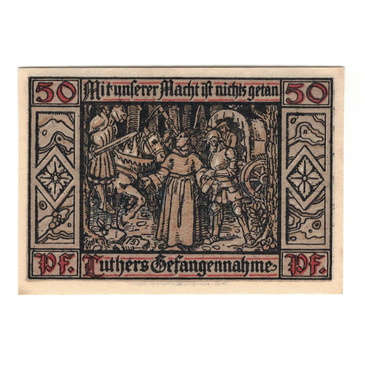 Banknote, Germany, Eisenach Stadt, 50 Pfennig, chevalier, 1921, 1921-05-31