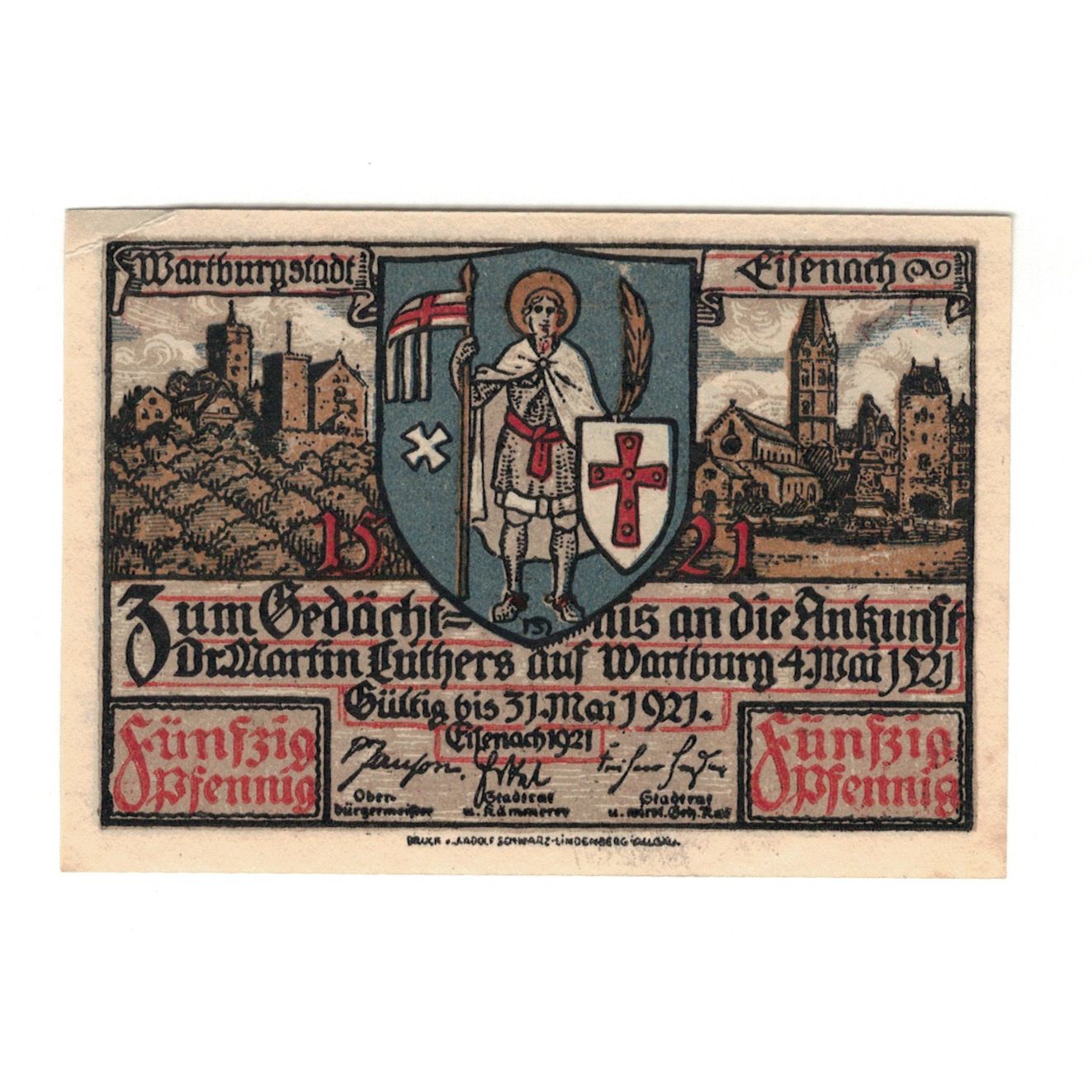 Banknote, Germany, Eisenach Stadt, 50 Pfennig, Maison, 1921, 1921-05-31