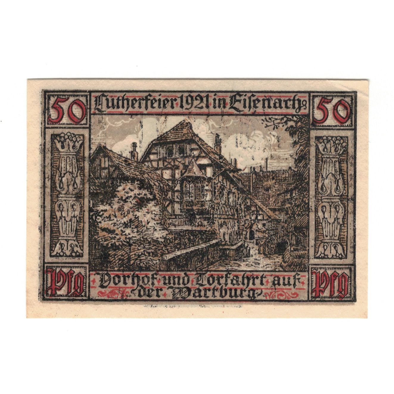 Banknote, Germany, Eisenach Stadt, 50 Pfennig, Maison, 1921, 1921-05-31