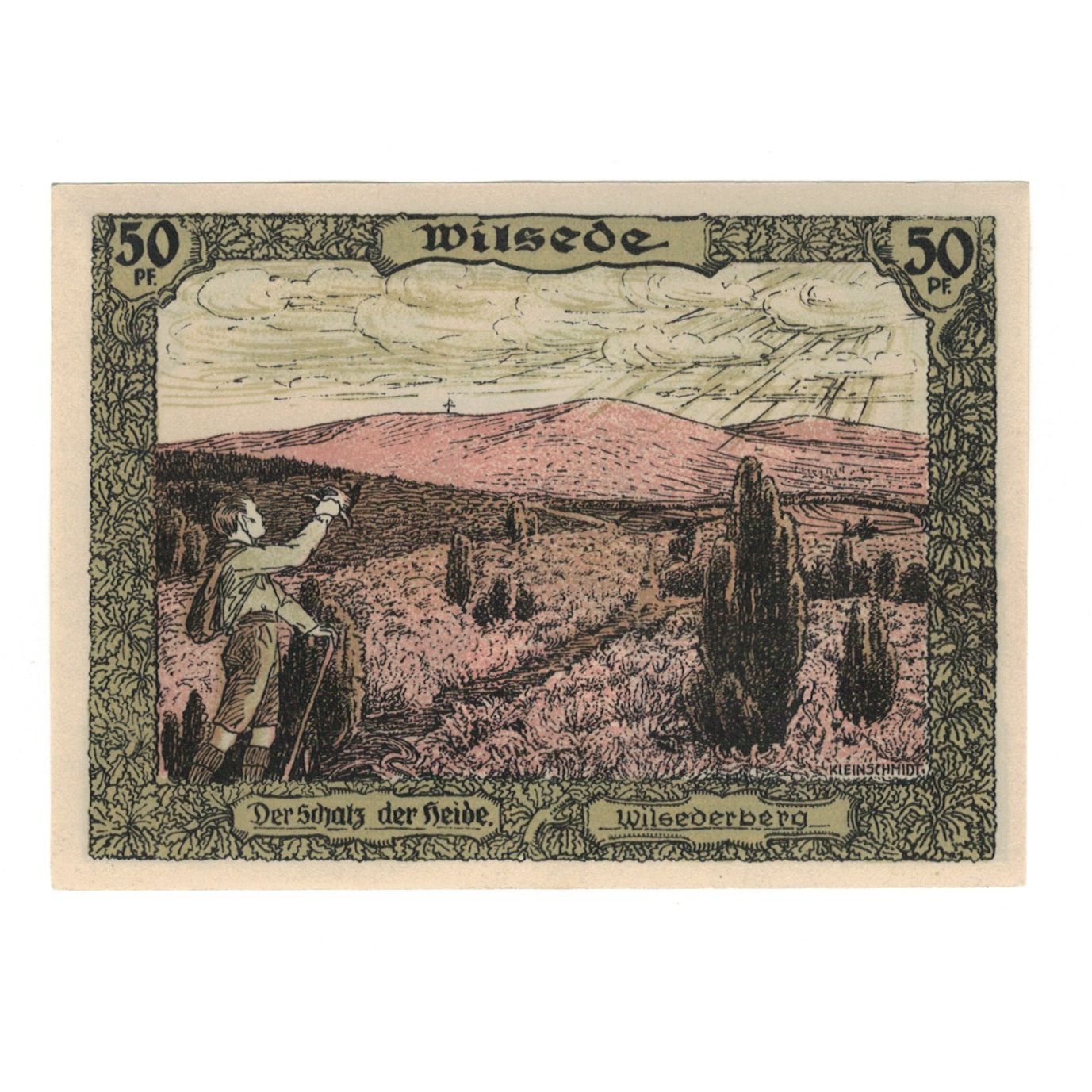 Biljet, Duitsland, Soltau Heimatbund Lohengau, 50 Pfennig, champs, 1921, SUP