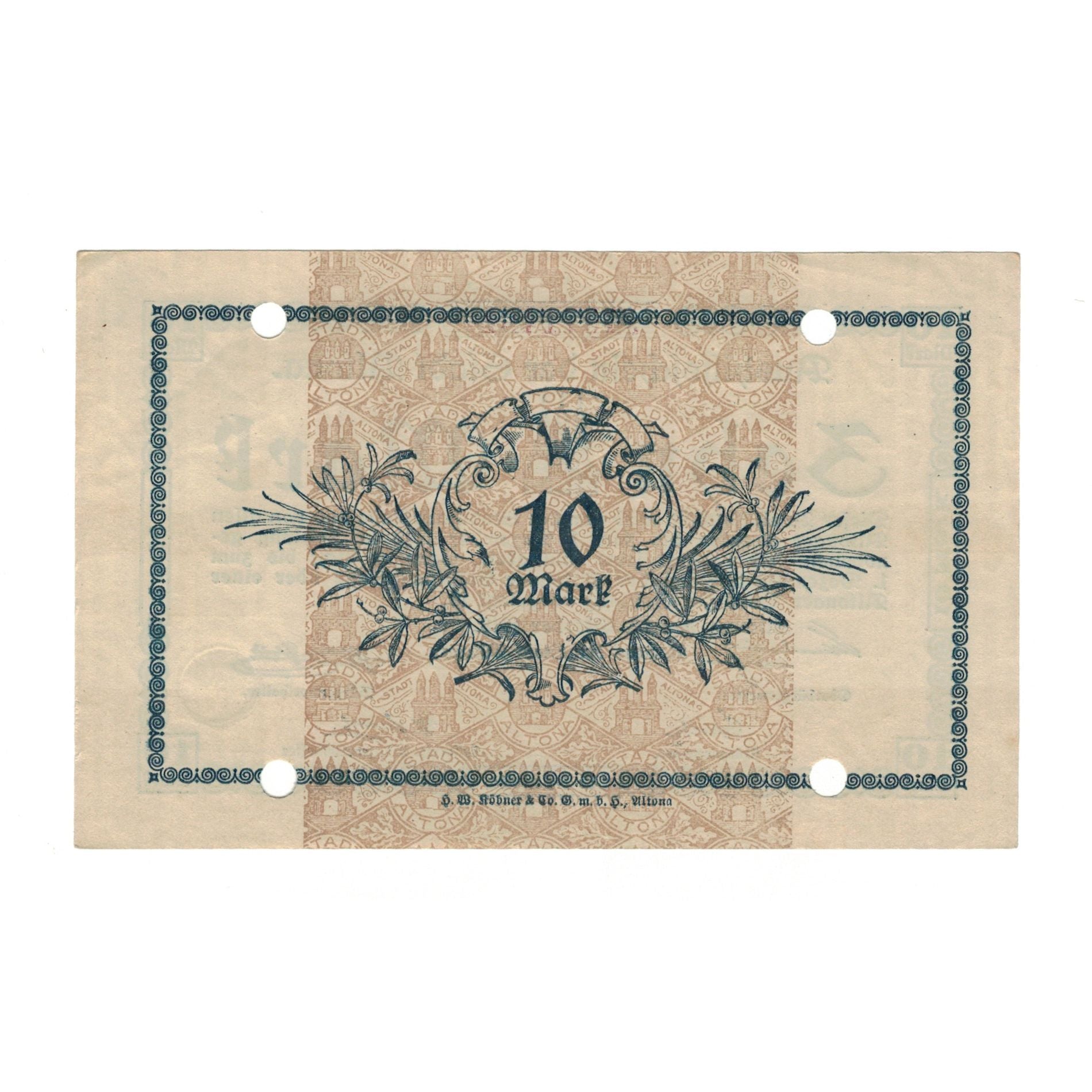 Banknote, Germany, Augustenburg Stadt, 10 Mark, valeur faciale, 1918