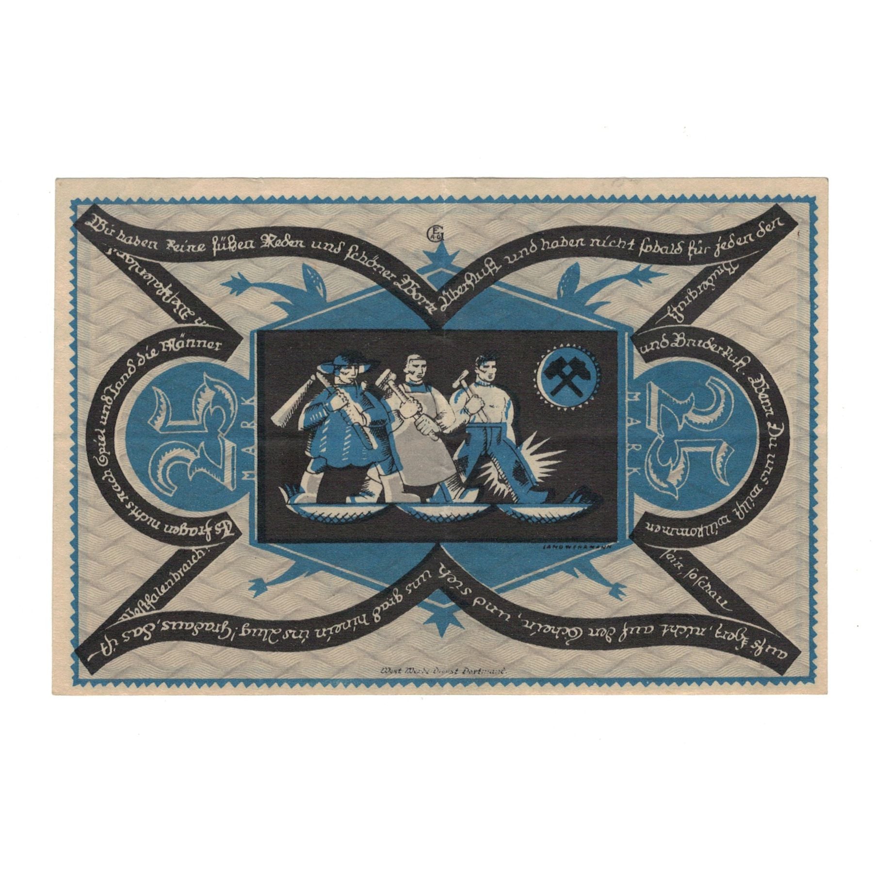 Banknote, Germany, Dortmund und Hörde Stadt und Landkreise, 25 MARK