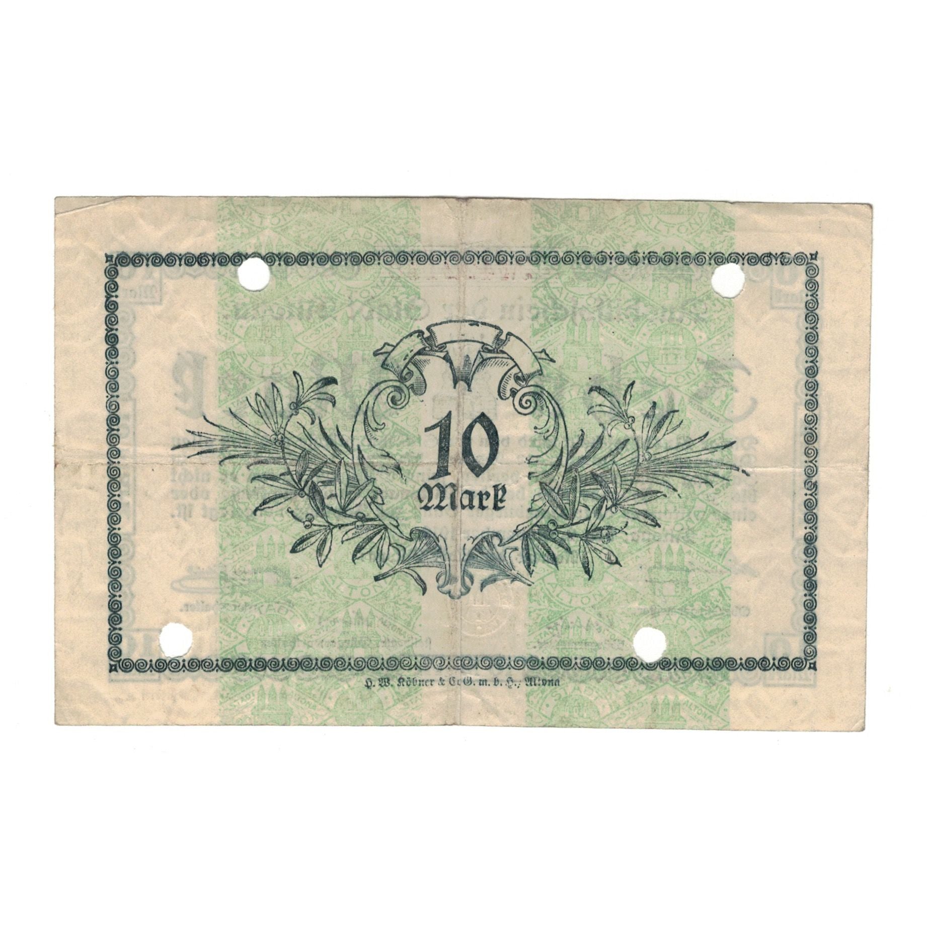 Billete, Alemania, Augustenburg Stadt, 10 Mark, valeur faciale, 1918