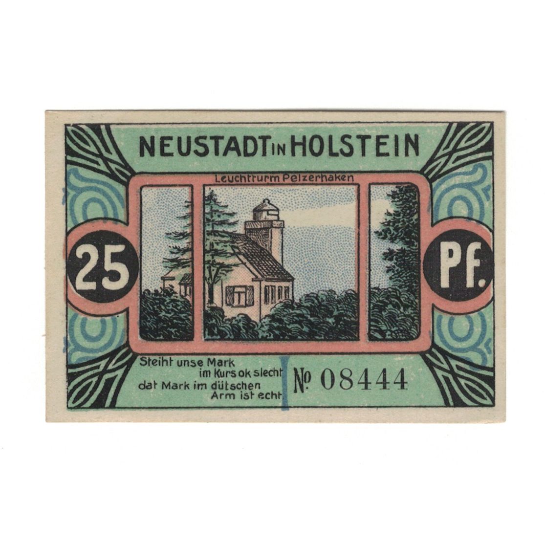 Banknote, Germany, Neustadt i. Holstein Stadt, 25 Pfennig, personnage, 1921