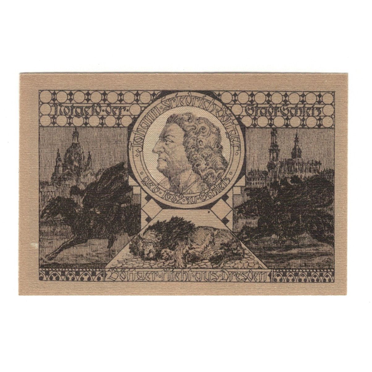 Banknote, Germany, Schleiz Stadt, 50 Pfennig, Animaux, 1921, 1921-12-01