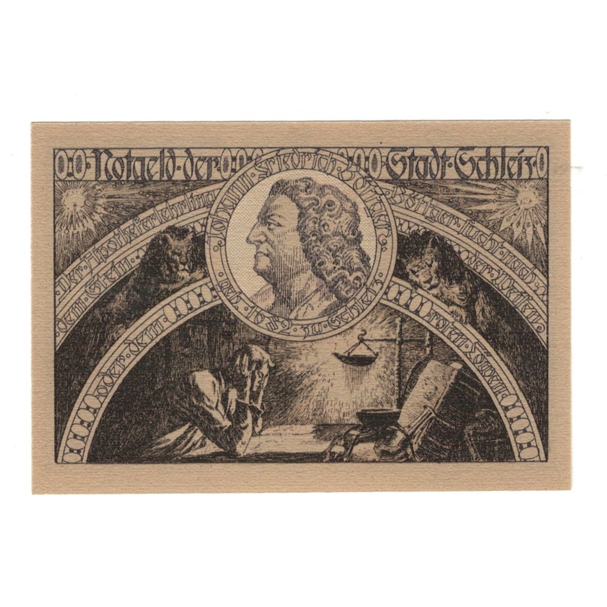 Banknote, Germany, Schleiz Stadt, 50 Pfennig, personnage, 1921, 1921-12-01