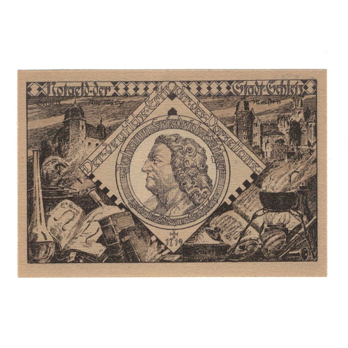 Banknote, Germany, Schleiz Stadt, 50 Pfennig, personnage 6, 1921, 1921-12-01