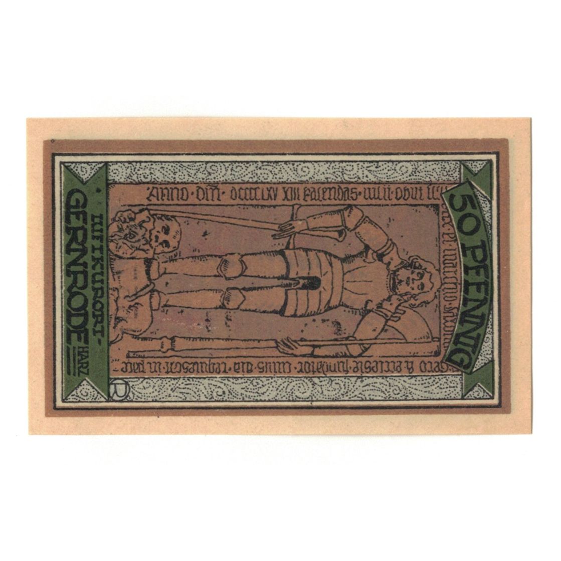 Banknote, Germany, Gernrode a.H. Stadt, 50 Pfennig, personnage, 1921