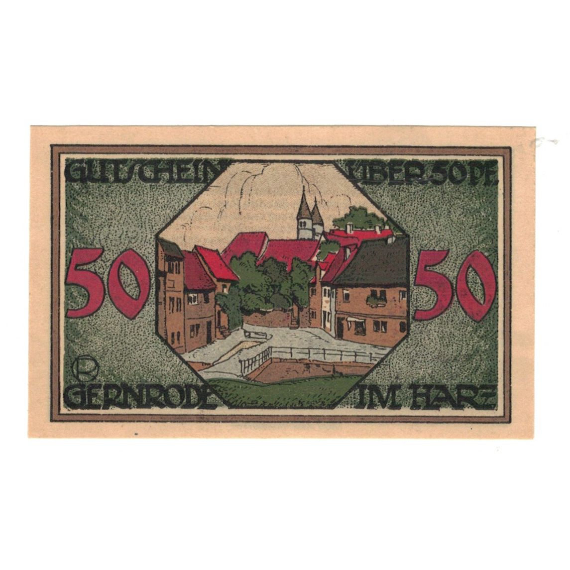Banknote, Germany, Gernrode a.H. Stadt, 75 Pfennig, village 2, 1921, 1921-05-09