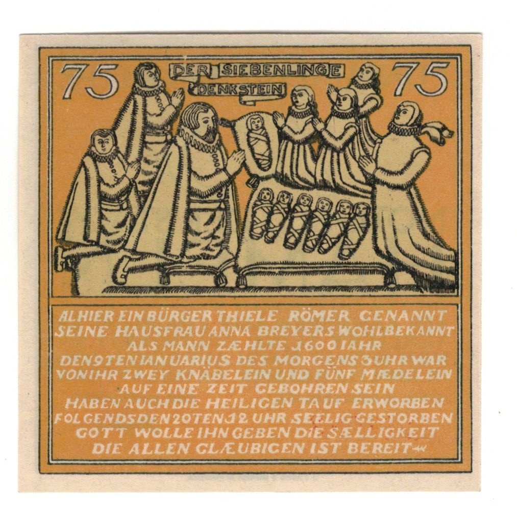 Banknote, Germany, Hameln Stadt, 75 Pfennig, personnage, 1921, 1921-09-01