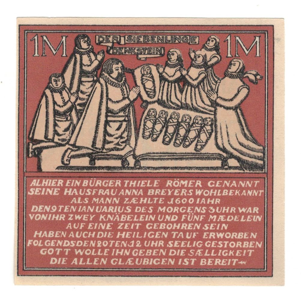 Banknote, Germany, Hameln Stadt, 1 Mark, personnage, 1921, 1921-09-01