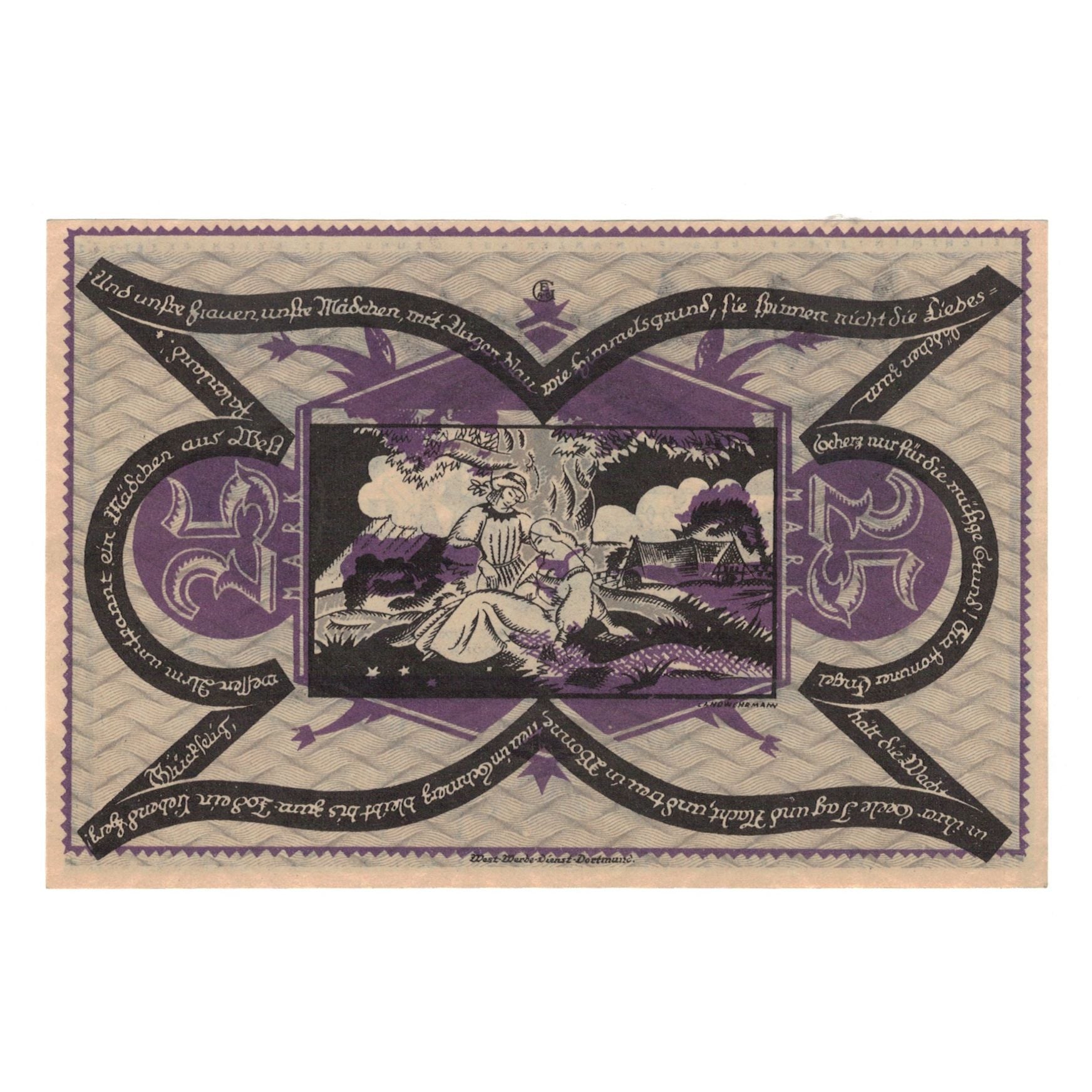 Banknote, Germany, Dortmund und Hörde Stadt und Landkreise, 25 Pfennig